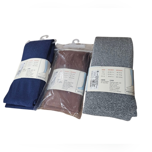 Cat‎ & Jack Fleece-Lined Tights & Pantyhose Bundle (3 Pairs, Size 4-6X) - Picture 2 of 2